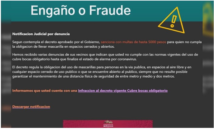 En Chihuahua Desmientes falso correo sobre multa por no usar cubrebocas