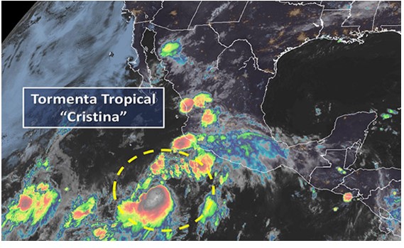 Cristina con potencial de volverse huracán