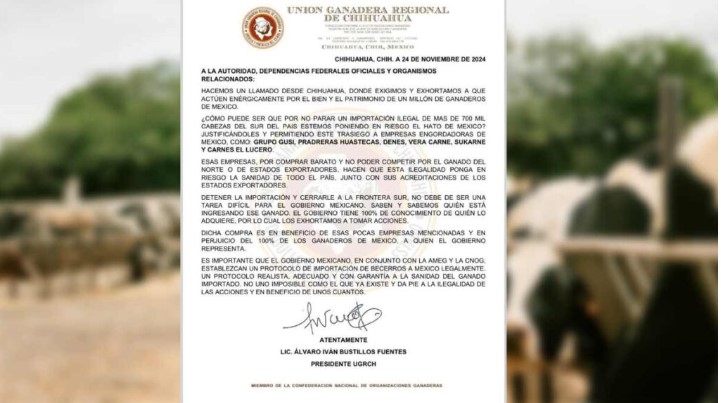 Ganaderos de Chihuahua exigen detener importación ilegal de ganado