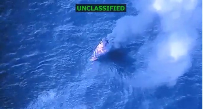 Bombardea EU narcolancha y mata a cuatro